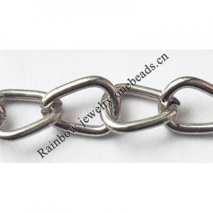 Iron Jewelry Chain, Lead-free Link's size 8.3x6.8mm, Sold by Group