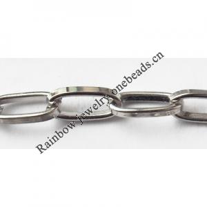 Iron Jewelry Chain, Lead-free Link's size 9.9x4.4mm, Sold by Group