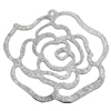 Iron Jewelry finding Pendant Lead-free, Flower 32x31mm Hole:1mm, Sold by Bag