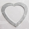 Iron Jewelry finding Pendant Lead-free, Hollow Heart O:45x45mm I:30x33mm Hole:0.5mm, Sold by Bag