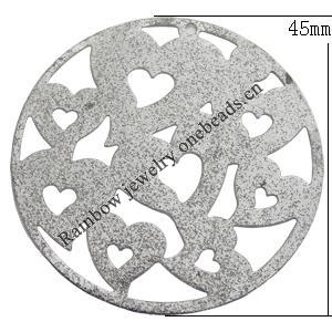 Iron Jewelry finding Pendant Lead-free, Round 45mm, Sold by Bag