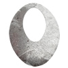 Iron Jewelry finding Pendant Lead-free, Oval O:51x36mm I:28x16mm Hole:1mm, Sold by Bag