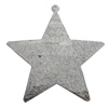 Iron Jewelry finding Pendant Lead-free, Star 52x48mm Hole:1mm, Sold by Bag