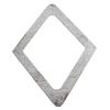 Iron Jewelry finding Pendant Lead-free, Hollow Diamond O:65x49mm I:46x36mm Hole:3mm, Sold by Bag
