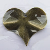 Iron Jewelry finding Pendant Lead-free, Twist Heart 30x26mm Hole:1mm, Sold by Bag