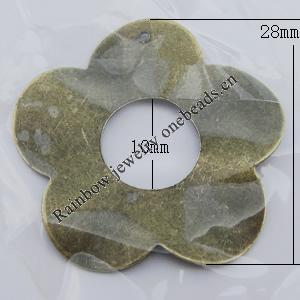Iron Jewelry finding Pendant Lead-free, Flower 25x29mm Hole:3mm, Sold by Bag