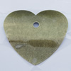Iron Jewelry finding Pendant Lead-free, Heart 44x39mm Hole:4mm, Sold by Bag