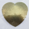 Iron Jewelry finding Pendant Lead-free, Heart 43x43mm Hole:1mm, Sold by Bag