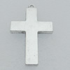 Pendant Lead-free Zinc Alloy Jewelry Findings, Cross 42x27mm Hole:2mm Sold by Bag