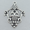 Pendant Lead-free Zinc Alloy Jewelry Findings, 32x23.5mm Hole:2mm Sold by Bag