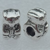 European Style Beads Lead-free Zinc Alloy Jewelry Findings, 13.5x10mm Hole:4.5mm Sold by Bag