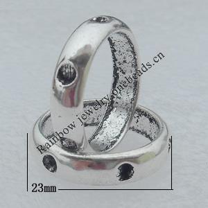Bead Lead-free Zinc Alloy Jewelry Findings, O:23mm I:18mm Sold by Bag