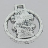 Pendant Lead-free Zinc Alloy Jewelry Findings, 14x12mm Hole:2x1mm Sold by Bag