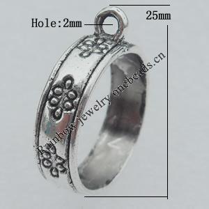 Pendant Lead-free Zinc Alloy Jewelry Findings, 25x22mm Hole:2mm Sold by Bag