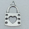 Pendant Lead-free Zinc Alloy Jewelry Findings, 22x12mm Hole:2mm Sold by Bag