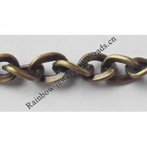 Iron Jewelry Chain, Lead-free Link's size 6.9x5mm, Sold by Group