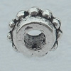 Spacer Lead-free Zinc Alloy Jewelry Findings, 5mm Hole:2mm Sold by Bag