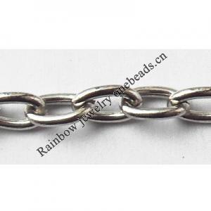 Iron Jewelry Chain, Lead-free Link's size 7.6x4.4mm, Sold by Group