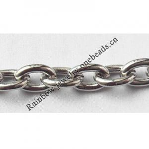 Iron Jewelry Chain, Lead-free Link's size 6.2x4.9mm, Sold by Group