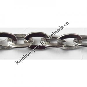 Iron Jewelry Chain, Lead-free Link's size 7.5x5mm, Sold by Group