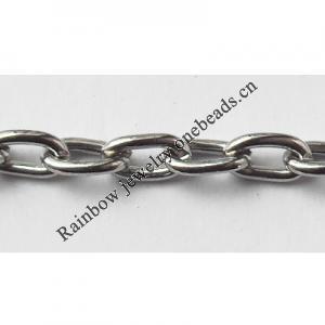 Iron Jewelry Chain, Lead-free Link's size 6.6x4mm, Sold by Group