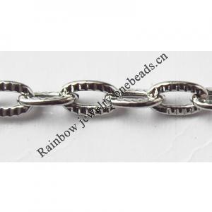 Iron Jewelry Chain, Lead-free Link's size 7.5x5.2mm, Sold by Group