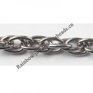 Iron Jewelry Chain, Lead-free Link's size 7.5x5.2mm, Sold by Group