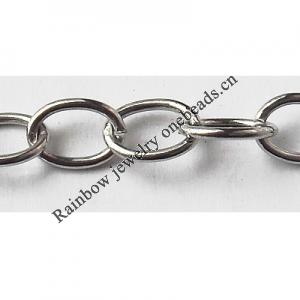Iron Jewelry Chain, Lead-free Link's size 8.2x5.7mm, Sold by Group