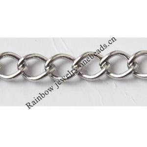 Iron Jewelry Chain, Lead-free Link's size 6.5x4.9mm, Sold by Group