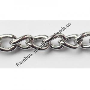 Iron Jewelry Chain, Lead-free Link's size 5.1x3.7mm, Sold by Group