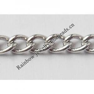 Iron Jewelry Chain, Lead-free Link's size 4.4x3mm, Sold by Group
