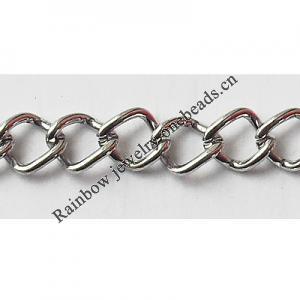 Iron Jewelry Chain, Lead-free Link's size 5.6x4.9mm, Sold by Group