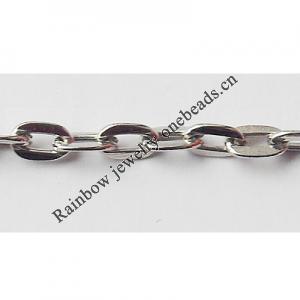 Iron Jewelry Chain, Lead-free Link's size 4.9x3.4mm, Sold by Group