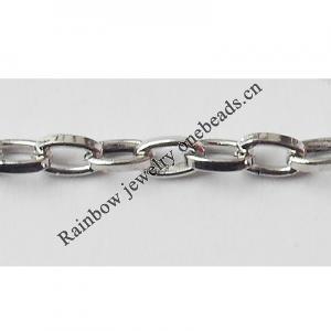 Iron Jewelry Chain, Lead-free Link's size 4.8x2.8mm, Sold by Group