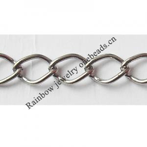 Iron Jewelry Chain, Lead-free Link's size 6.9x4.6mm, Sold by Group