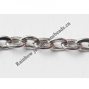 Iron Jewelry Chain, Lead-free Link's size 3.7x2.7mm, Sold by Group