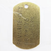 Iron Jewelry finding Pendant Lead-free, Rectangle 29x51mm Hole:3.5mm, Sold by Bag