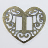 Iron Jewelry finding Pendant Lead-free, Heart 40x36mm, Sold by Bag