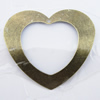 Iron Jewelry finding Pendant Lead-free, Heart 40x44mm Hole:2mm, Sold by Bag