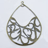 Iron Jewelry finding Pendant Lead-free, Teardrop 42x58mm Hole:2mm, Sold by Bag