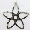 Iron Jewelry finding Pendant Lead-free, Flower 35x38mm Hole:2mm, Sold by Bag