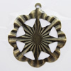 Iron Jewelry finding Pendant Lead-free, 39x34mm Hole:2mm, Sold by Bag