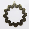 Iron Jewelry finding Pendant Lead-free, Flower 35x38mm Hole:1mm, Sold by Bag