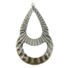 Iron Jewelry finding Pendant Lead-free, Calabash 54x30mm Hole:2mm, Sold by Bag