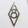 Iron Jewelry finding Pendant Lead-free, Diamond 25x55mm Hole:1mm, Sold by Bag