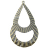 Iron Jewelry finding Pendant Lead-free, Calabash 30x55mm Hole:2mm, Sold by Bag