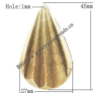 Iron Jewelry finding Pendant Lead-free, Sector 27x45mm Hole:1mm, Sold by Bag