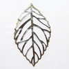 Iron Jewelry finding Pendant Lead-free, Leaf 31x52mm Hole:1mm, Sold by Bag