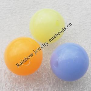Imitate Jade Painted Acrylic Beads, Round 12mm, Sold by Bag