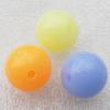 Imitate Jade Painted Acrylic Beads, Round 18mm, Sold by Bag